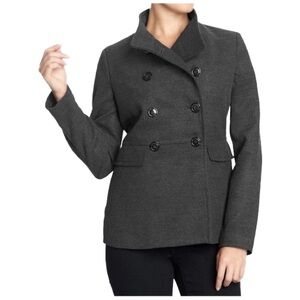 OLD NAVY MILITARY STYLE PEACOAT JACKET - GRAY SIZE XL (NEW WITH TAGS) A23